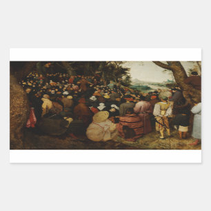 Pieter Bruegel the Elder - The Sermon of St John Rectangular Sticker
