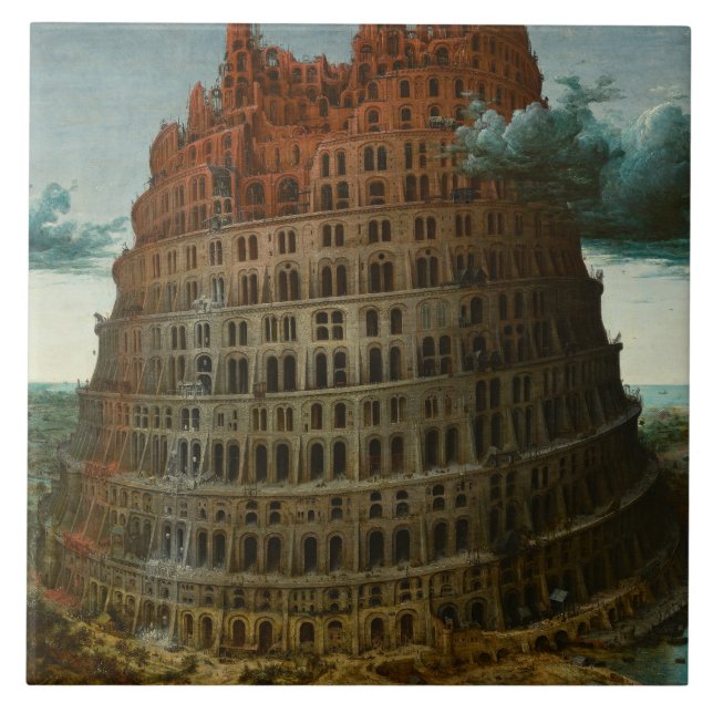 Pieter Bruegel the Elder - The Tower of Babel Tile (Front)