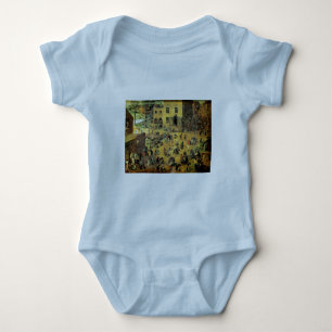 Pieter Bruegel's "Children’s Games" - 1560 Baby Bodysuit