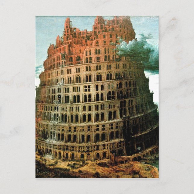 Pieter Bruegel's The "Little" Tower of Babel Postcard (Front)