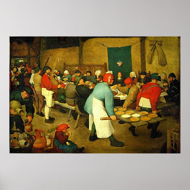 Pieter Bruegel's The Peasant Wedding (1568) Poster (Front)