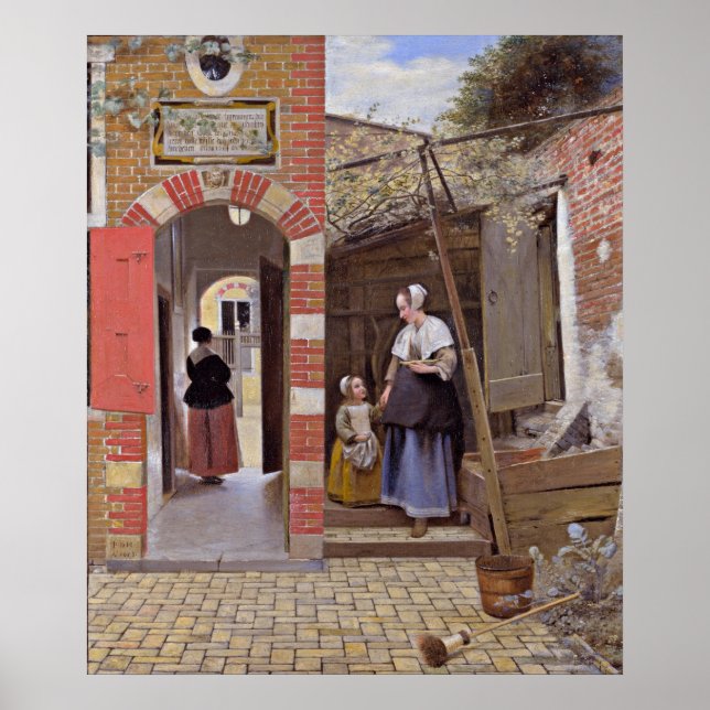 Pieter de Hooch - Courtyard of a House in Delft Poster (Front)