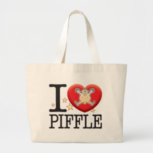 Piffle Love Man Large Tote Bag