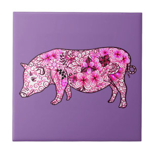Pig 3 ceramic tile