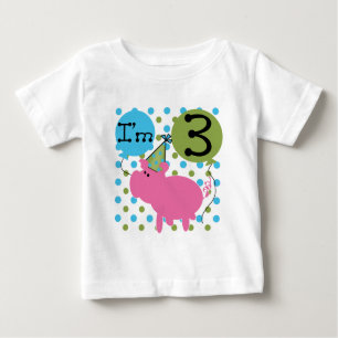Pig 3rd Birthday Tshirts and Gifts