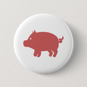 Pig 6 Cm Round Badge