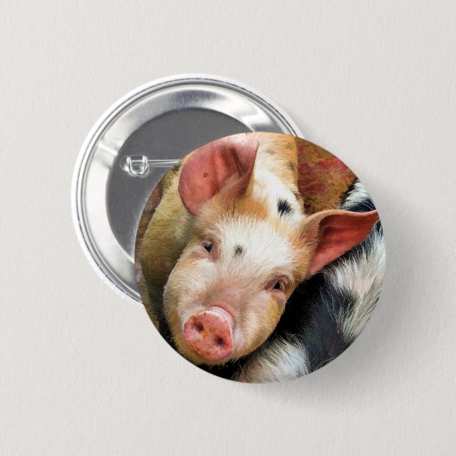 PIG 6 CM ROUND BADGE (Front & Back)
