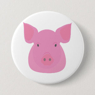 Pig 7.5 Cm Round Badge