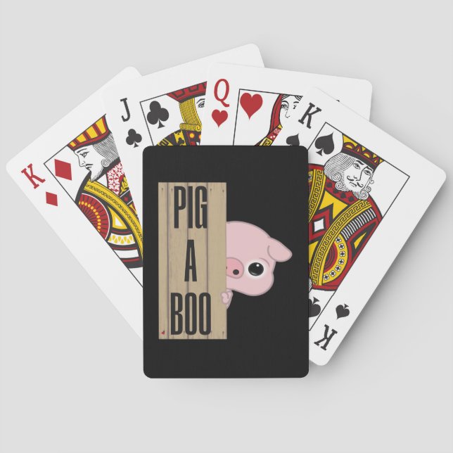 Pig A Boo Fence Playing Cards (Back)