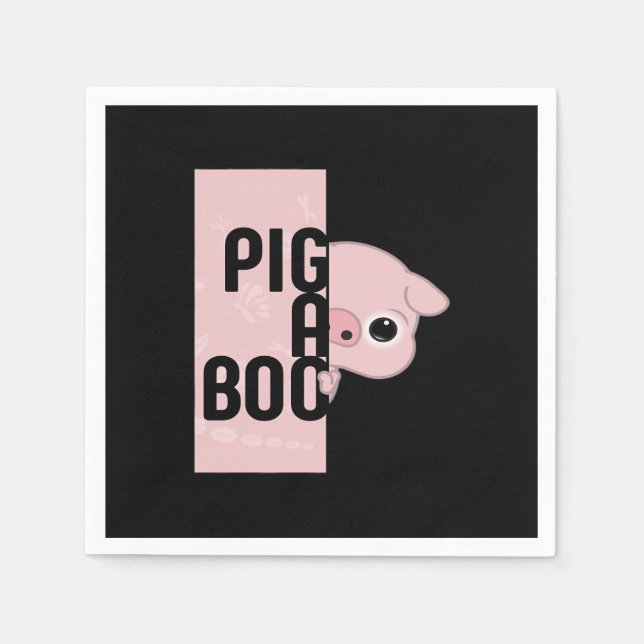 Pig A Boo Napkin (Front)