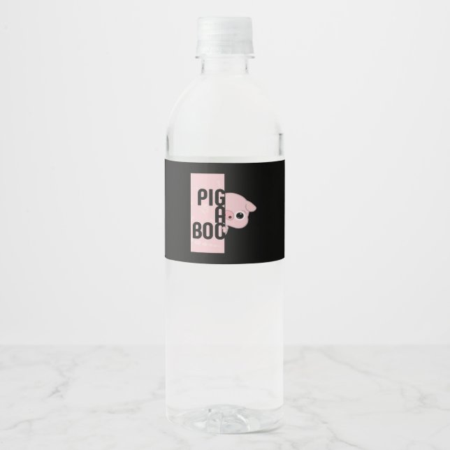 Pig A Boo Water Bottle Label (Front)