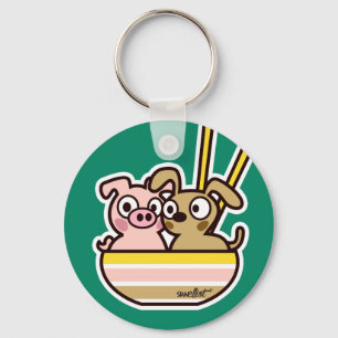 Pig and Dog Keychain