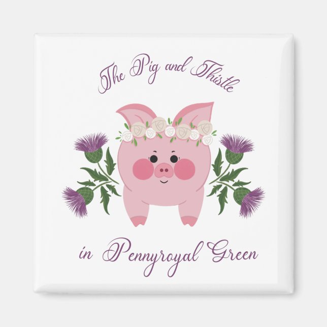Pig and Thistle  Magnet (Front)
