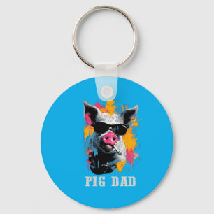 Pig Animal Funny Owner Fathers Day Key Ring