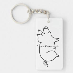 Pig Animal Thunder_Cove Key Ring