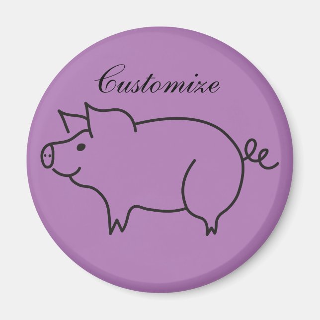 Pig Animal Thunder_Cove Magnet (Front)