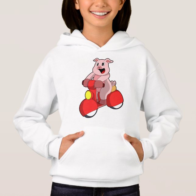 Pig as Biker with Scooter (Front)