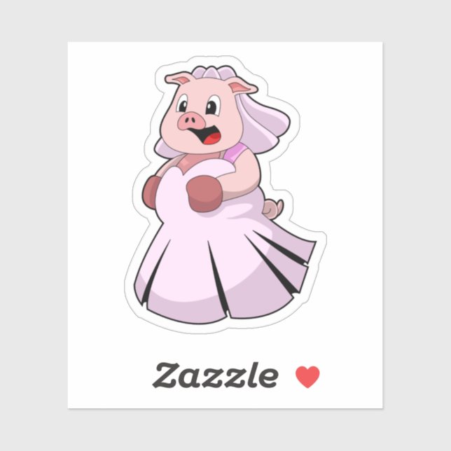 Pig as Bride with Wedding dress.PNG (Sheet)