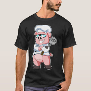 Pig as Chef with Cooking apron & custom birthday d T-Shirt