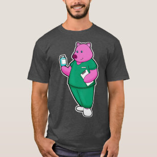 Pig as Nurse with Medicine T-Shirt