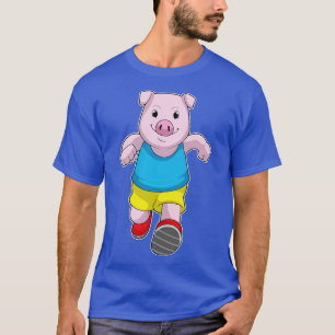 Pig as Runner at Running T-Shirt