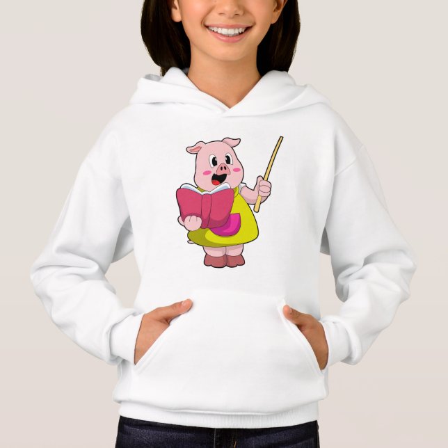 Pig as Teacher with Book (Front)