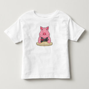 Pig at Poker with Poker cards Toddler T-Shirt