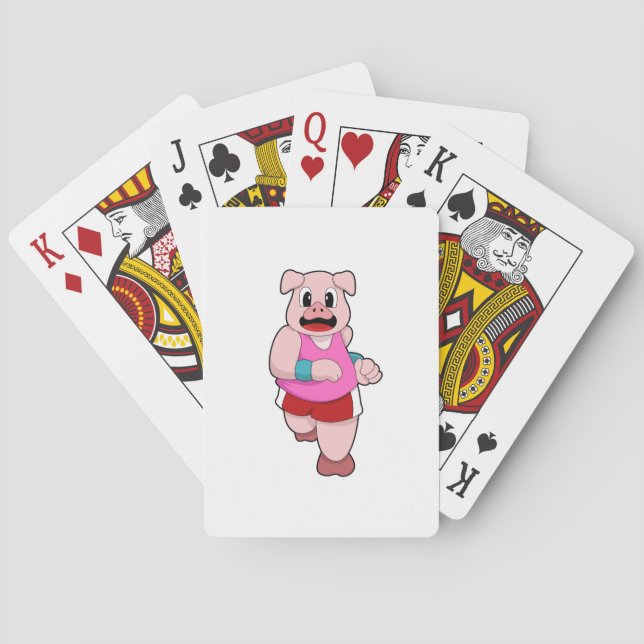 Pig at Running Playing Cards (Back)