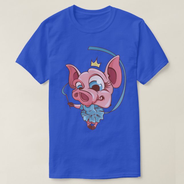 Pig Ballet Dancer  T-Shirt (Design Front)