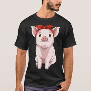 Pig Bandana Pig Lovers Farmers Farm Animal Lovers T-Shirt