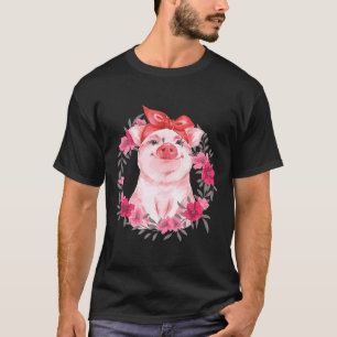 Pig Bandanna Cute Love Pig T-Shirt