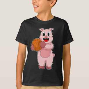 Pig Basketball player Basketball T-Shirt