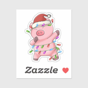 Pig Bear dab dabbin favourite Christmas lights