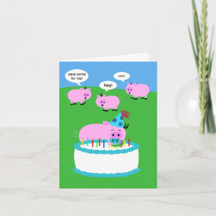 Pig Birthday Card