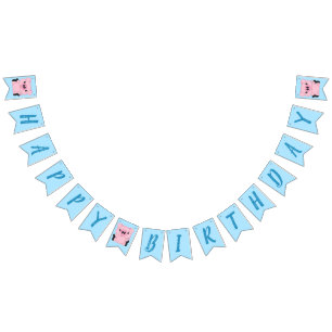 Pig Birthday Party Bunting