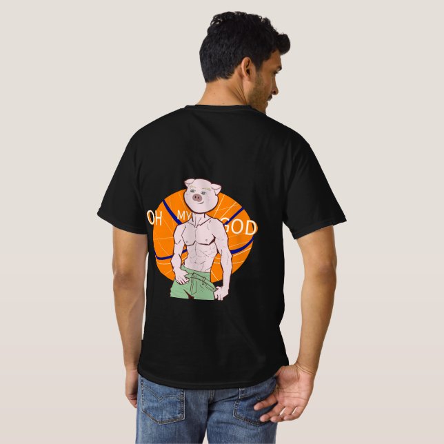 Pig Bodybuilder T-Shirt (Back Full)