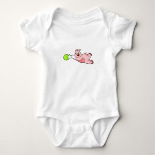 Pig Bowling Bowling ball Baby Bodysuit