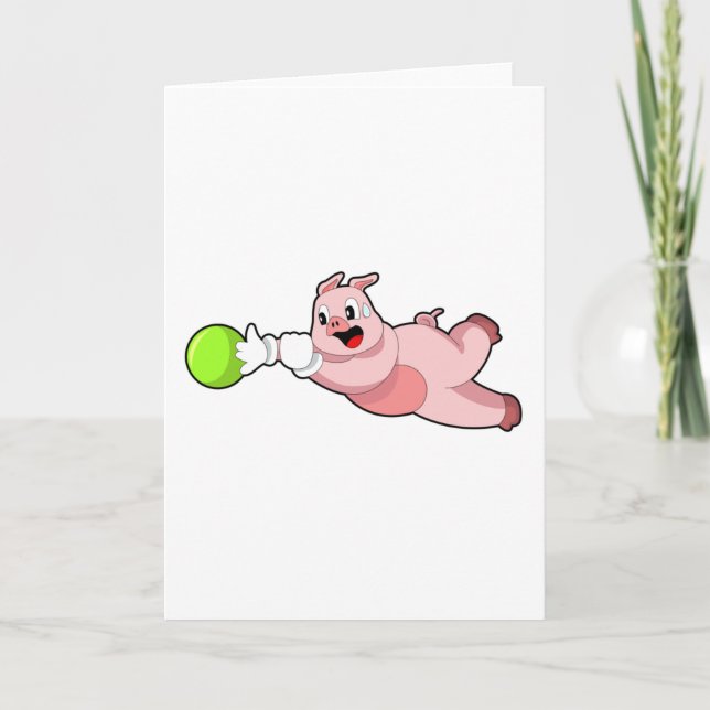 Pig Bowling Bowling ball Card (Front)