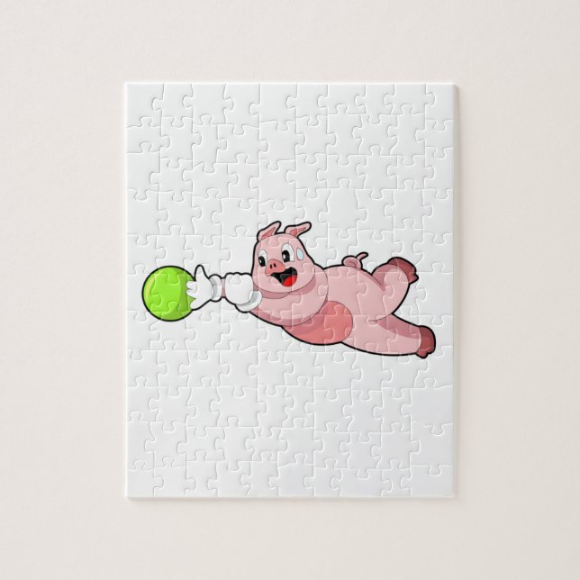 Pig Bowling Bowling ball Jigsaw Puzzle (Vertical)