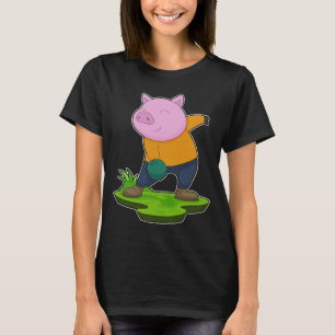 Pig Bowling Bowling ball Sports T-Shirt