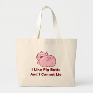 Pig Butts Large Tote Bag