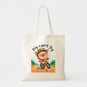 Pig Can't Fly. L Pink BG Tote Bag