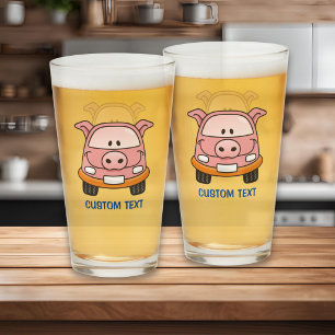 Pig Cartoon Car Glass