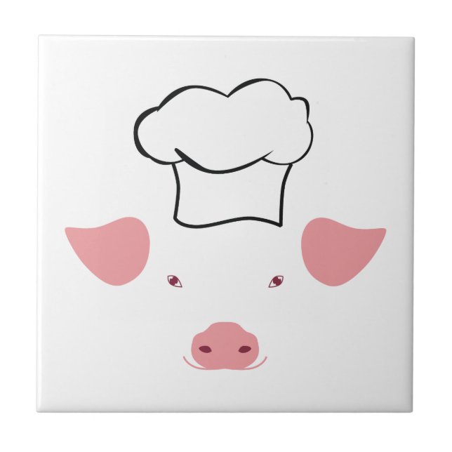 Pig Chef Ceramic Tile (Front)