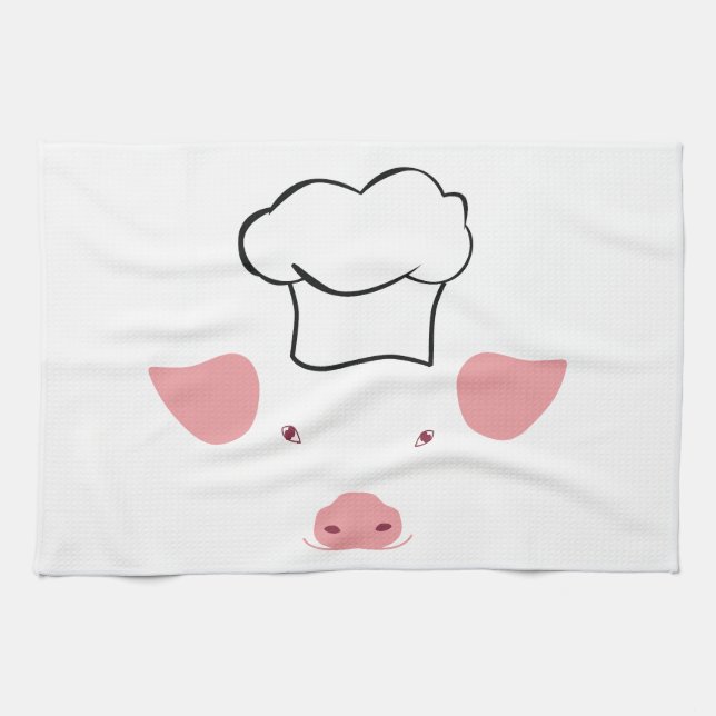 Pig Chef Tea Towel (Horizontal)