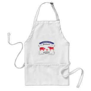 Pig, Chicken and Cow Vintage Barbeque Standard Apron