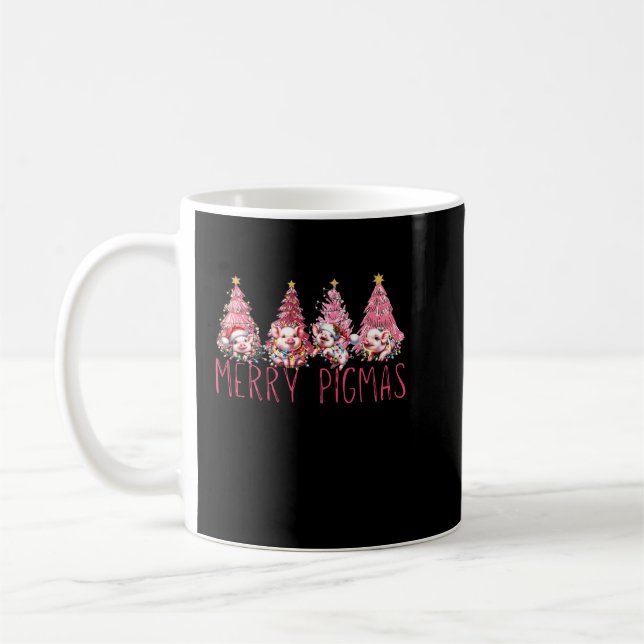 pig christmas 2 coffee mug (Left)