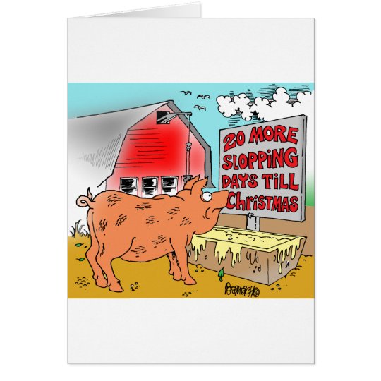 PIG / CHRISTMAS CARTOON GIFTWARE CARD