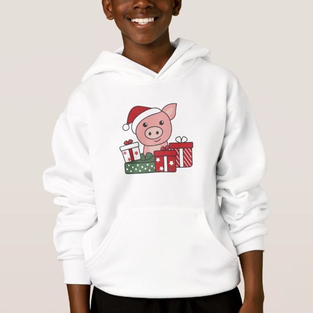 Pig Christmas Gift Winter Animals Pigs (Front)