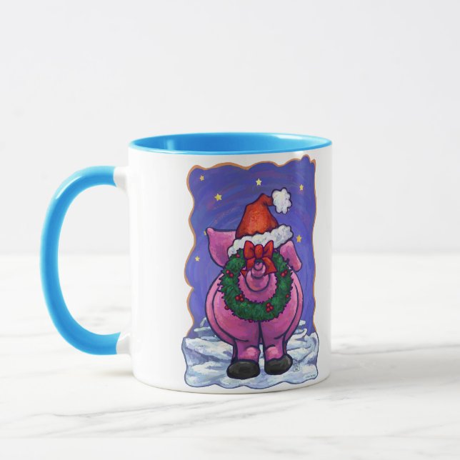 Pig Christmas Mug (Left)